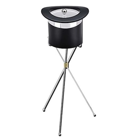 Sharptools Top Hat with Chrome Band Bucket With Metal Stand SH6019
